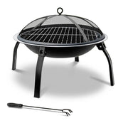 Fire Pit BBQ Charcoal Grill Smoker Portable Outdoor Camping Garden Pits 30" FPIT-UFO-7676
