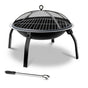 Fire Pit BBQ Charcoal Grill Smoker Portable Outdoor Camping Garden Pits 30" FPIT-UFO-7676