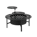 Grillz Fire Pit BBQ Charcoal Smoker Portable Mesh Pits Outdoor Camping Fireplace FPIT-YH-BBQ-3IN1-DESK