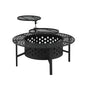 Grillz Fire Pit BBQ Charcoal Smoker Portable Mesh Pits Outdoor Camping Fireplace FPIT-YH-BBQ-3IN1-DESK