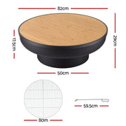 Grillz Fire Pit Table with Lid Deep Fire Bowl Wood Burning BBQ Grill for Backyard Camping Patio Picnic FPIT-YH-BBQ-WD