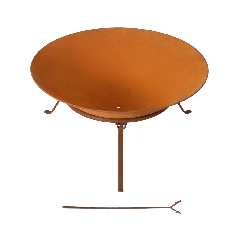 Grillz 70cm Fire Pit Rustic Iron Bowl Outdoor FPIT-YH-STEL-BOWL-70