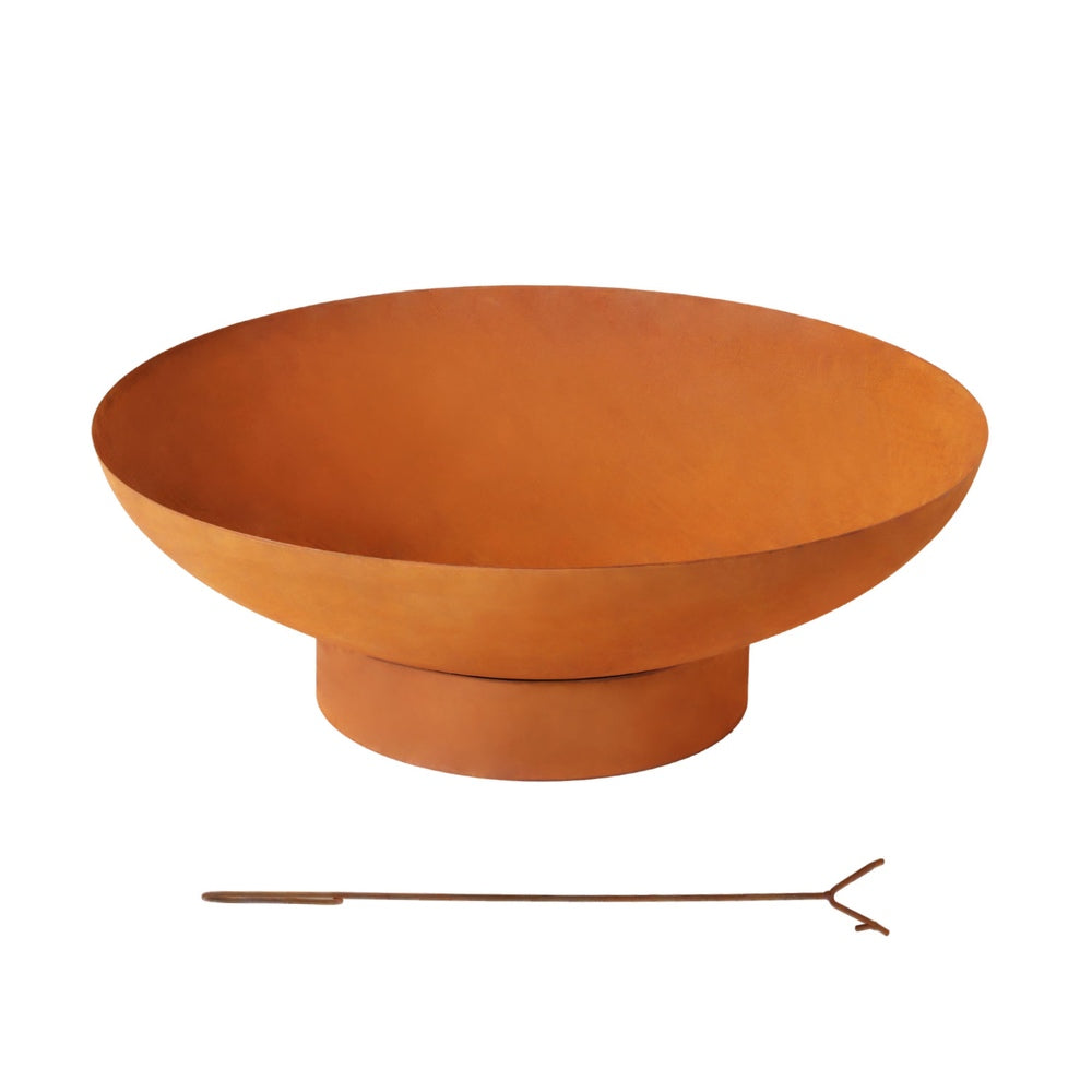 Grillz Fire Pit Iron Bowl 80cm Outdoor Patio Fireplace FPIT-YH-STEL-VINTAGE-80