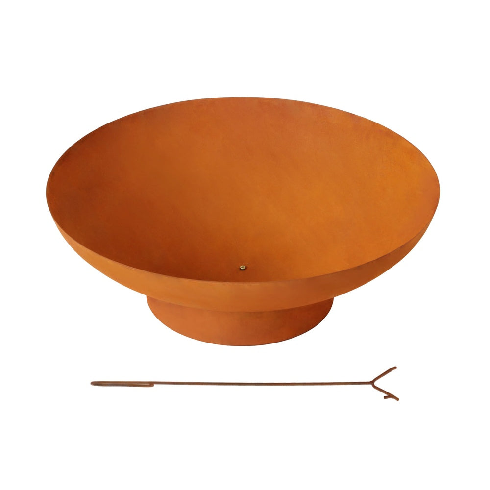 Grillz Fire Pit Iron Bowl 80cm Outdoor Patio Fireplace FPIT-YH-STEL-VINTAGE-80