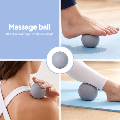 Everfit Foam Roller Set 3-in-1 with Targeted Recovery Muscle Roller Stick & Deep Tissue Massage Ball, Heavy FR-3IN1-GY