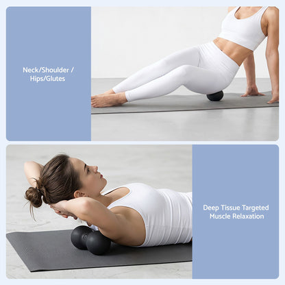 Everfit Foam Roller Set 4 in 1 Grid High Density Massager for Deep Tissue Trigger Point Myofascial Release FR-4IN1-BK