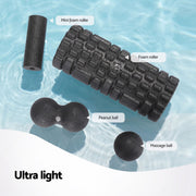 Everfit Foam Roller Set 4 in 1 Grid High Density Massager for Deep Tissue Trigger Point Myofascial Release FR-4IN1-BK