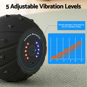 Everfit Electric Vibrating Peanut Massage Ball 5 Adjustable Levels High Power 3000RPM Motor 4D Floating Point FR-ELE-BALL-BK