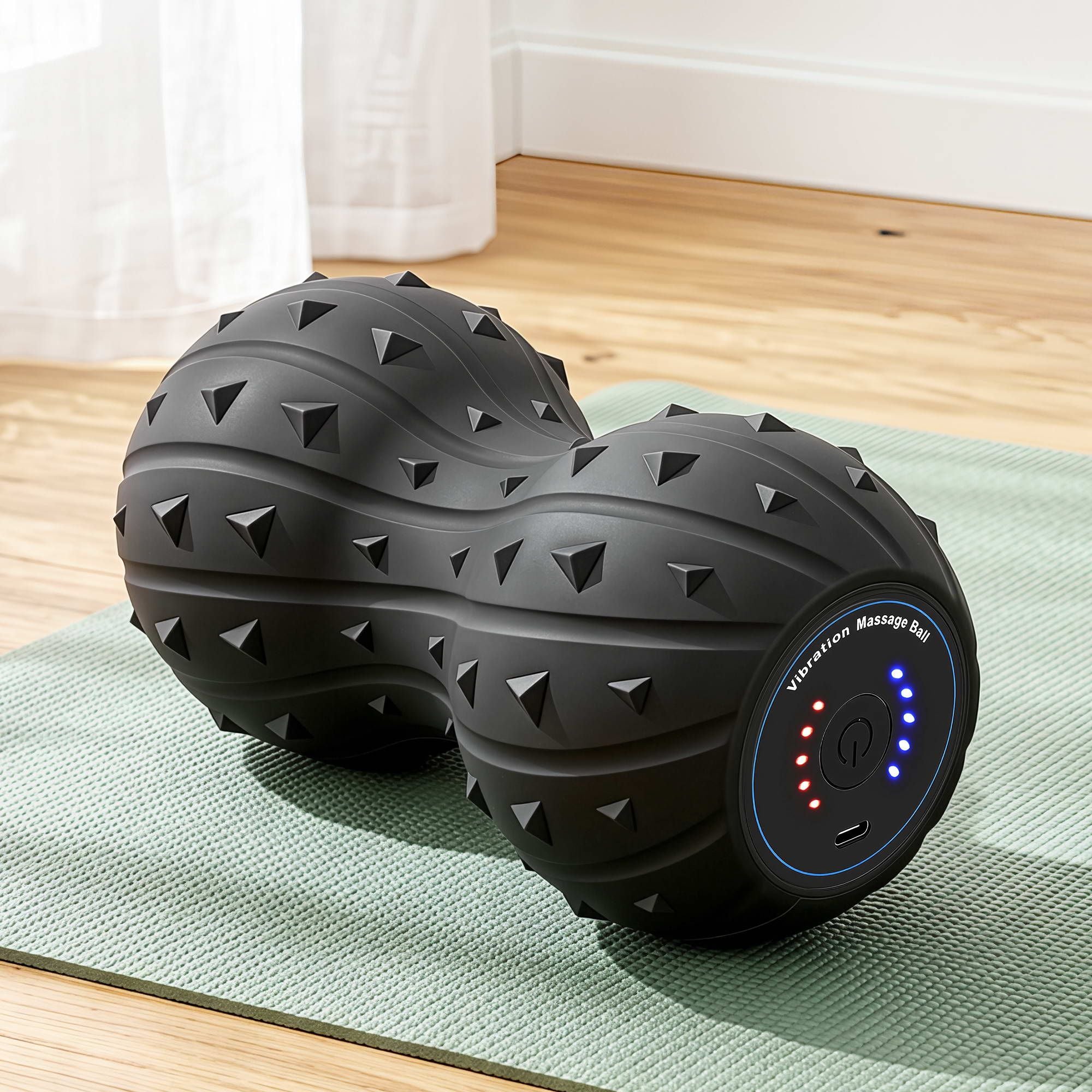 Everfit Electric Vibrating Peanut Massage Ball 5 Adjustable Levels High Power 3000RPM Motor 4D Floating Point FR-ELE-BALL-BK