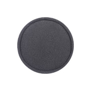 Artiss Ottoman Foot Stool Round Teddy Fabric Charcoal FS-B-1229A-TED-CH