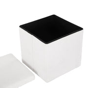 Artiss Ottoman Storage Foot Stool Vanity Square Teddy FS-B-ST01-TED-WH