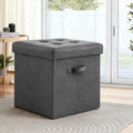 Artiss Storage Ottoman Rest Foot Stool Foldable FS-B-ST04-L40-GY