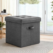 Artiss Storage Ottoman Rest Foot Stool Foldable FS-B-ST04-L40-GY