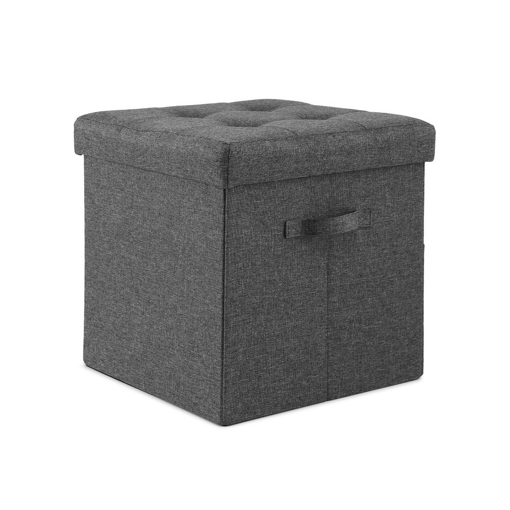 Artiss Storage Ottoman Rest Foot Stool Foldable FS-B-ST04-L40-GY
