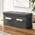 Artiss Storage Ottoman Foot Stool Rest Foldable FS-B-ST04-L76-GY
