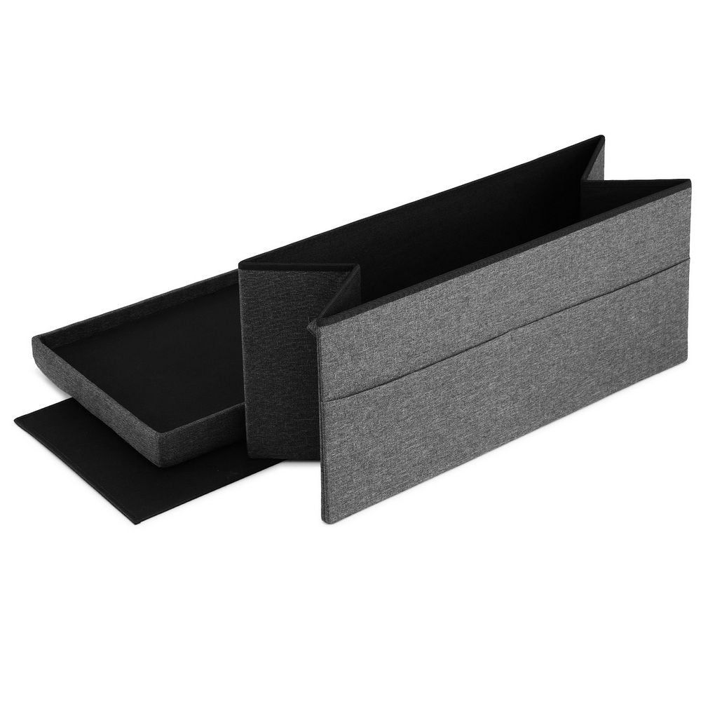 Artiss Storage Ottoman Foot Stool Rest Foldable FS-B-ST04-L76-GY