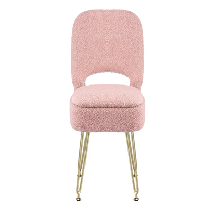 Artiss Storage Ottoman Vanity Stool Foot Stool Folding Back Pink FS-D-BACK02-PK