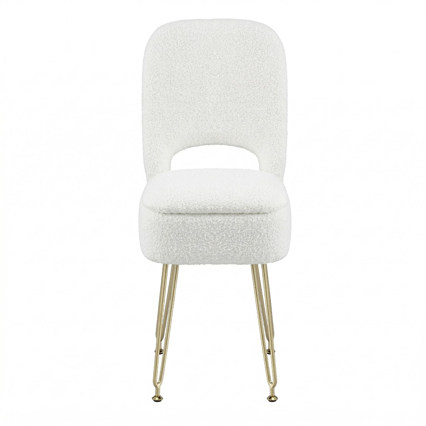 Artiss Storage Ottoman Vanity Stool Foot Stool Folding Back White FS-D-BACK02-WH