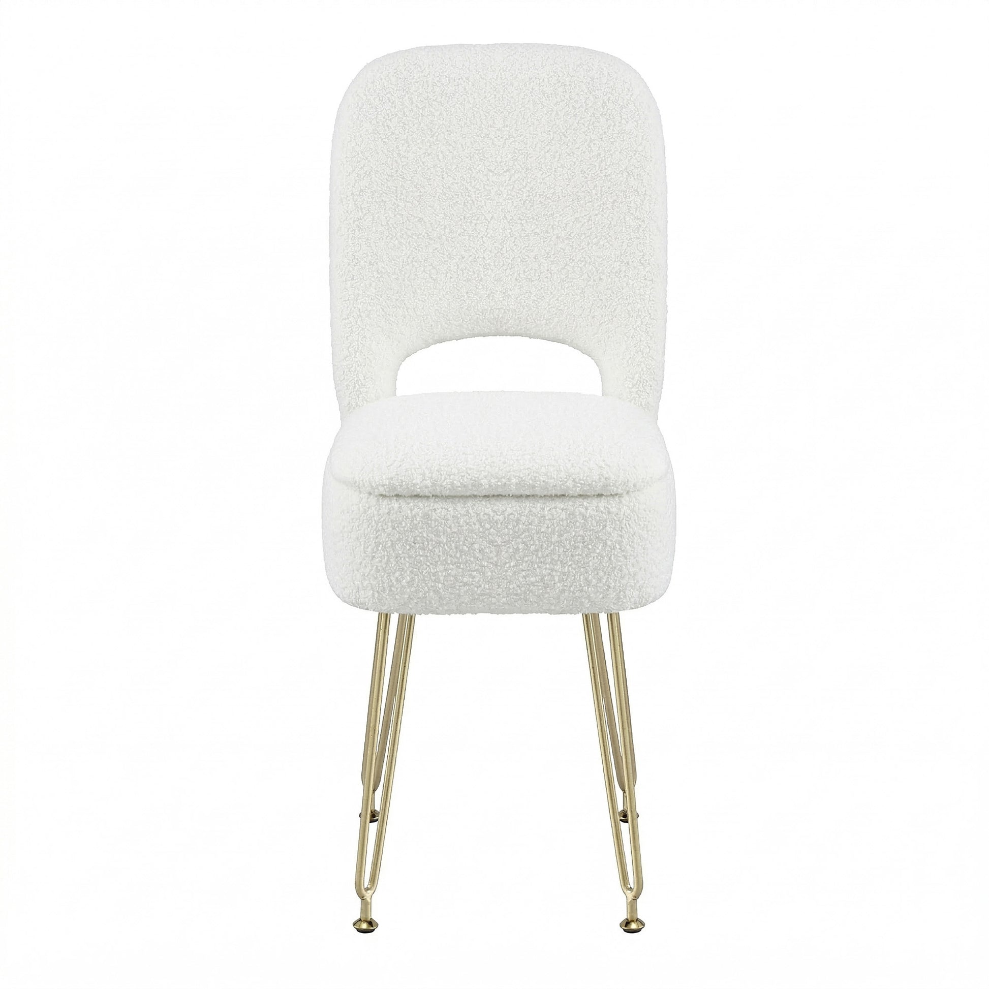 Artiss Storage Ottoman Vanity Stool Foot Stool Folding Back White FS-D-BACK02-WH