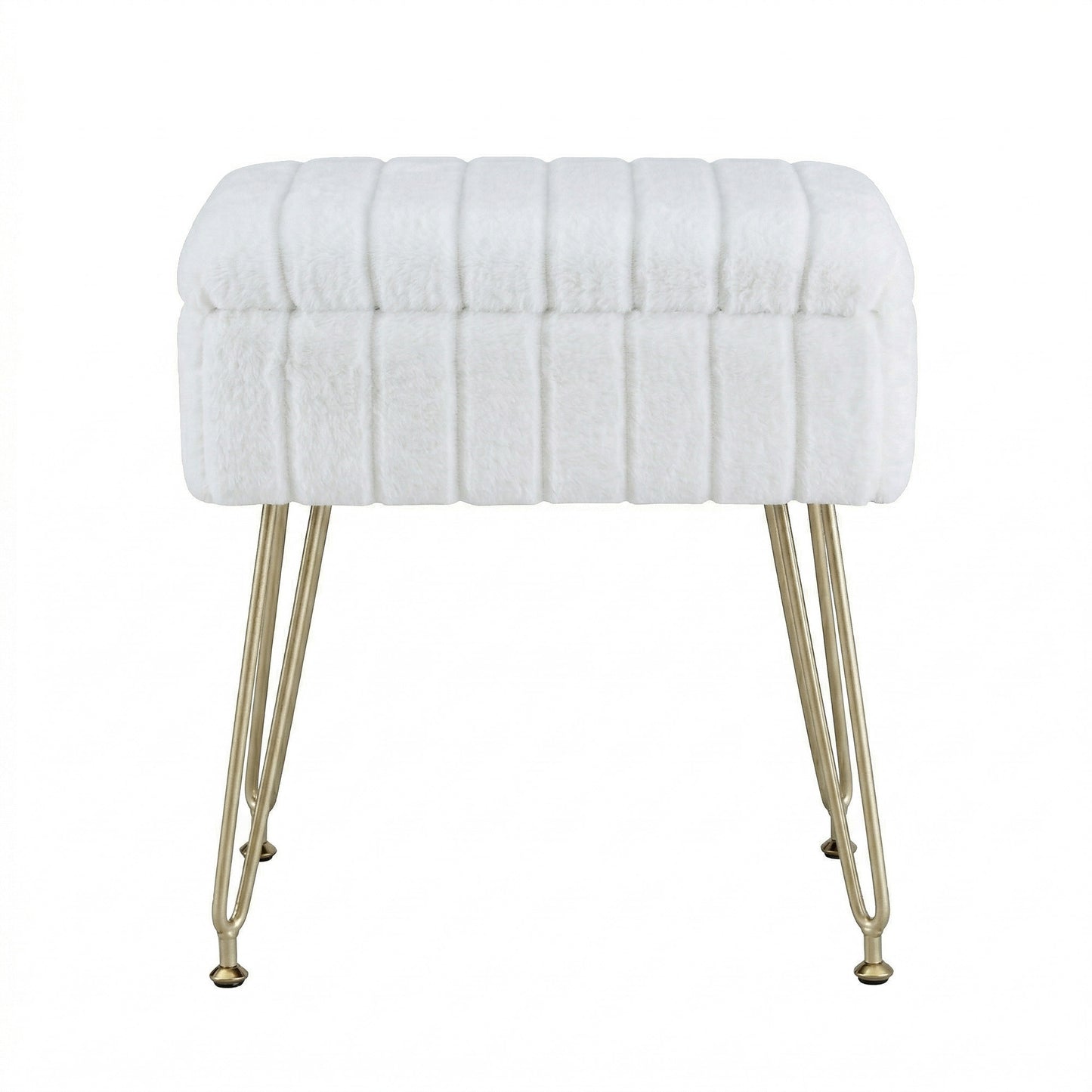 Artiss Storage Ottoman Vanity Foot Stool White FS-D-TED01-WH