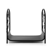 Gardeon Firewood Rack 48cm Wood Rack Firewood Storage Indoor Outdoor Black FSR-A-H48
