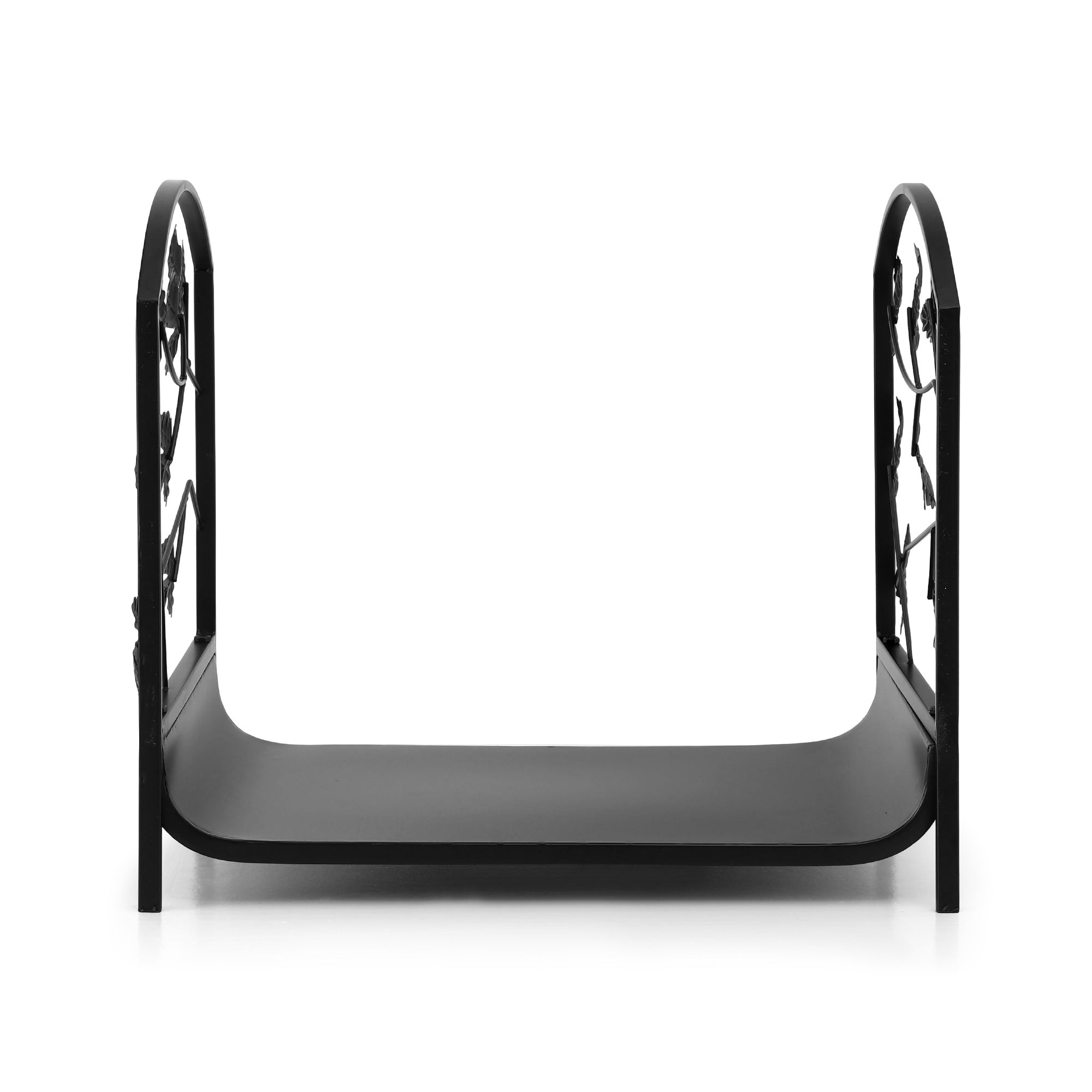 Gardeon Firewood Rack 48cm Wood Rack Firewood Storage Indoor Outdoor Black FSR-A-H48