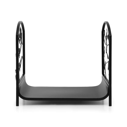 Gardeon Firewood Rack 48cm Wood Rack Firewood Storage Indoor Outdoor Black FSR-A-H48