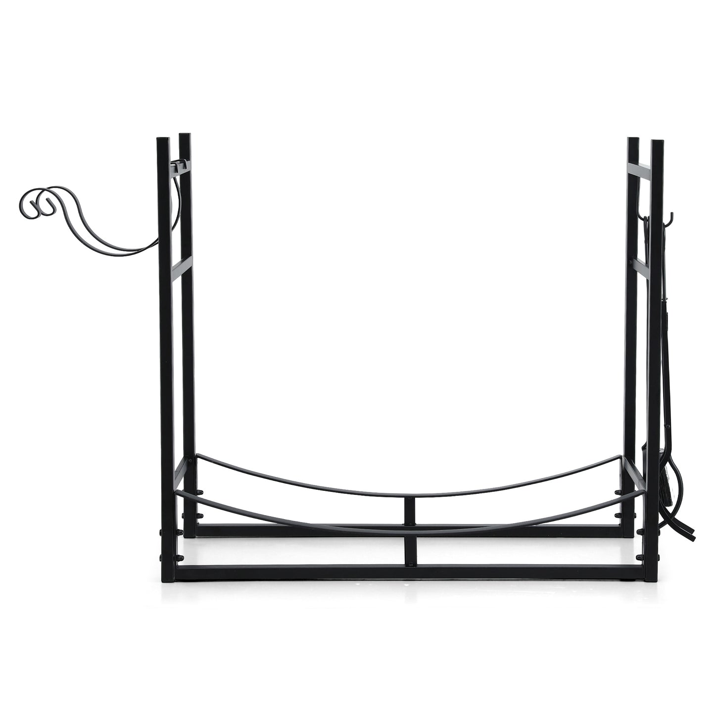 Gardeon Firewood Rack 84cm Wood Rack Firewood Storage Indoor Outdoor Black FSR-A-H84