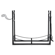 Gardeon Firewood Rack 84cm Wood Rack Firewood Storage Indoor Outdoor Black FSR-A-H84