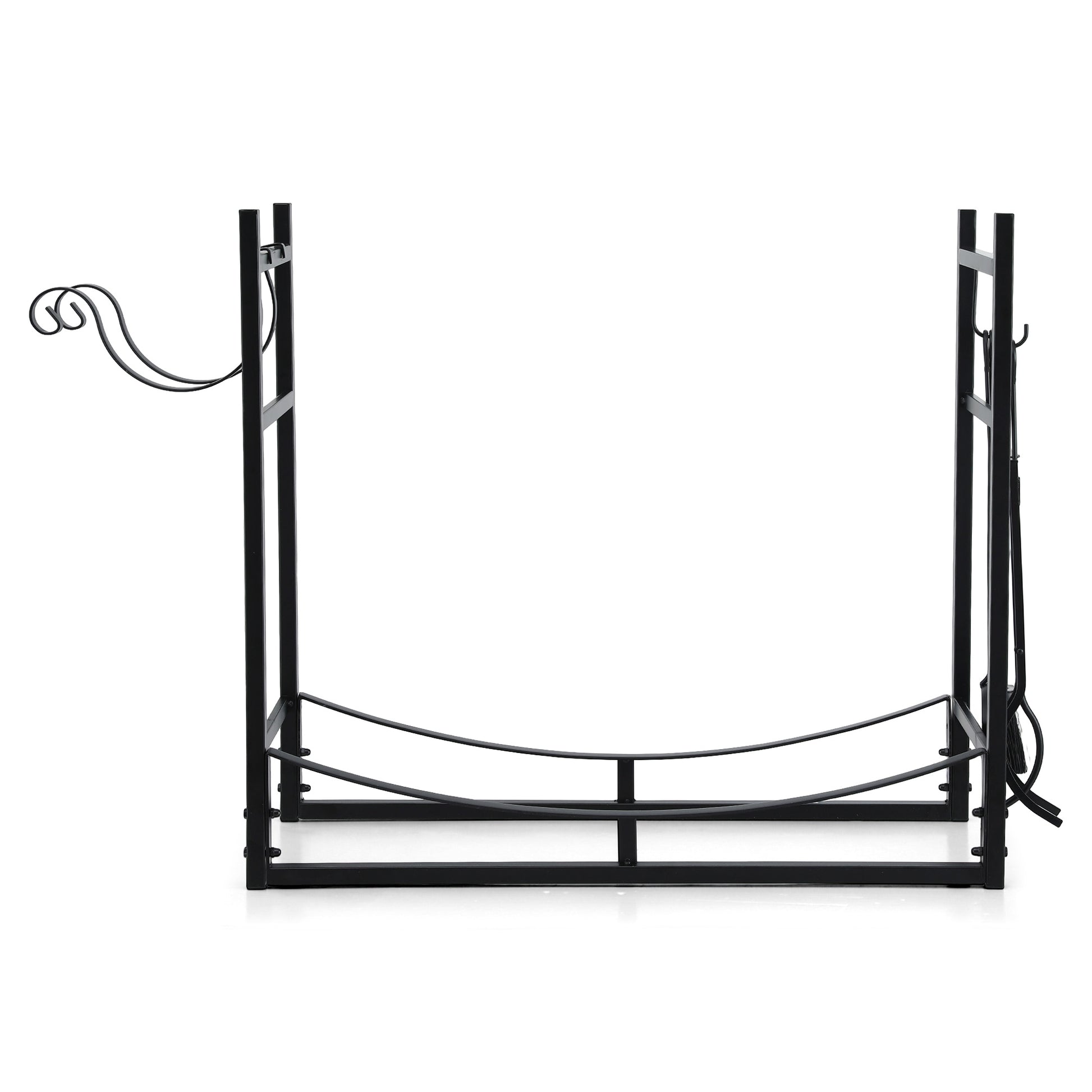 Gardeon Firewood Rack 84cm Wood Rack Firewood Storage Indoor Outdoor Black FSR-A-H84