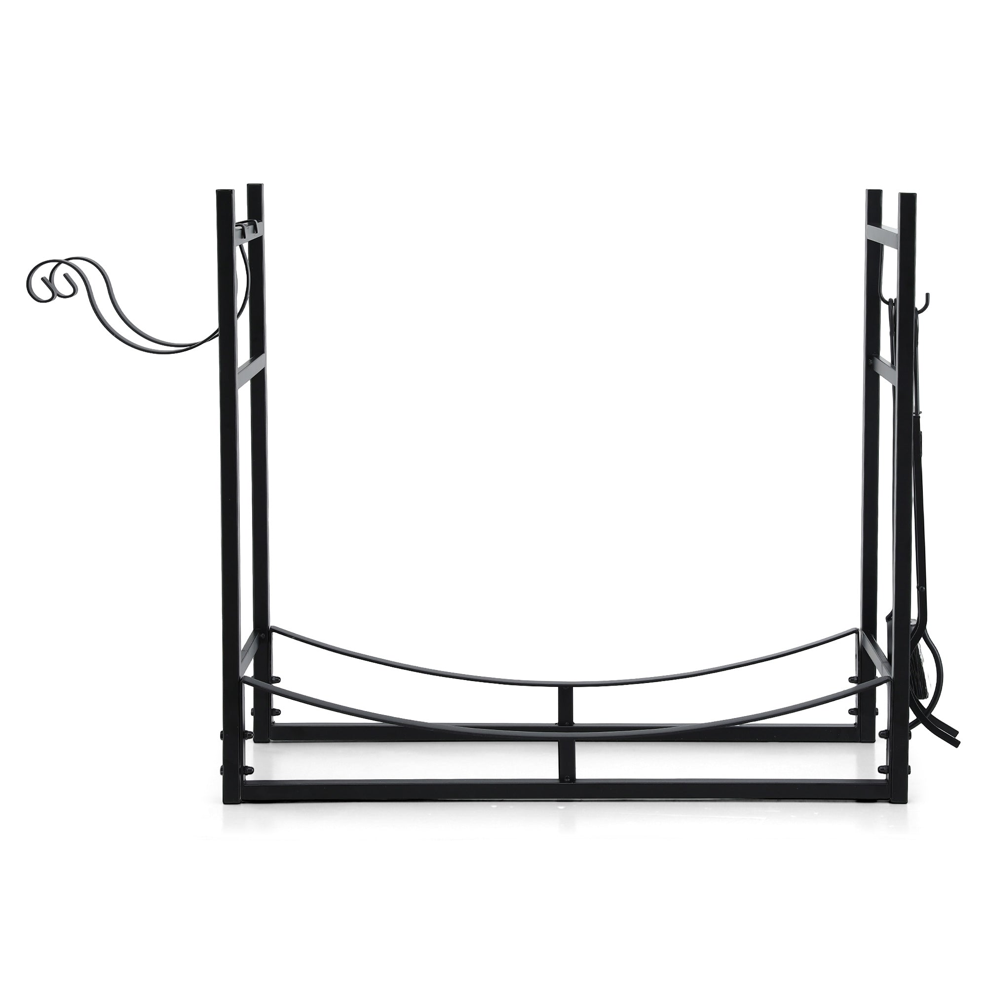 Gardeon Firewood Rack 84cm Wood Rack Firewood Storage Indoor Outdoor Black FSR-A-H84