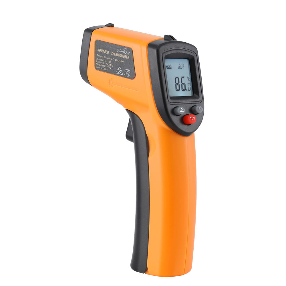 5-star Chef Laser Infrared Thermometer Food Digital Temperature Gun Smoker Pizza BBQ FT-32-OG