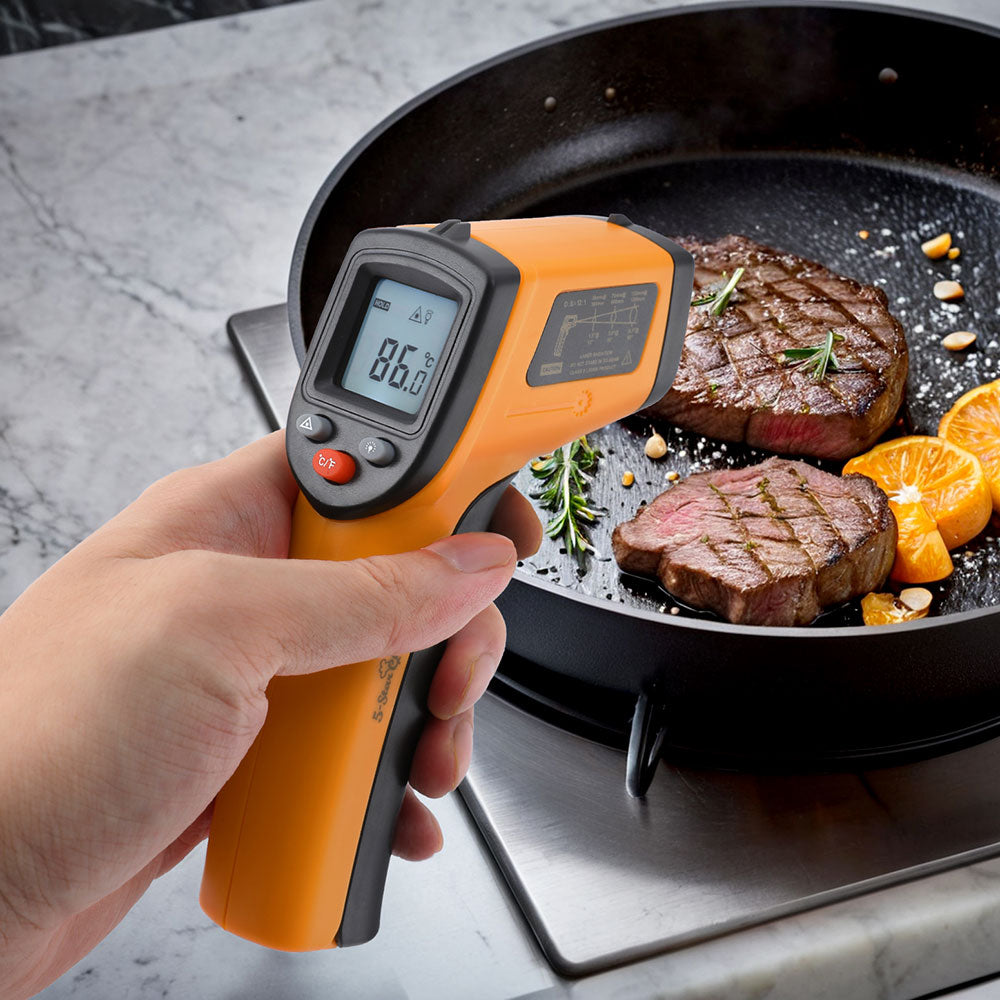 5-star Chef Laser Infrared Thermometer Food Digital Temperature Gun Smoker Pizza BBQ FT-32-OG