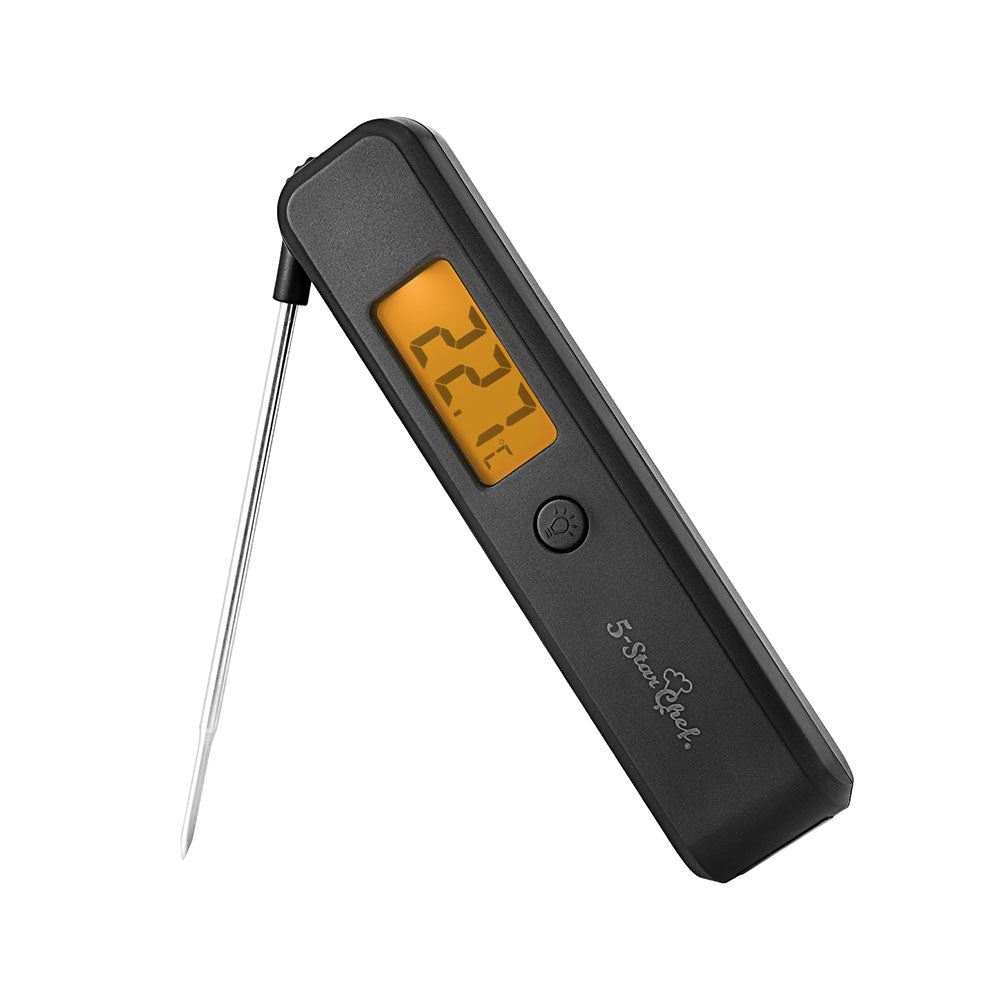5-star Chef Food Thermometer BBQ Meat Instant Read Cooking Fast Smoker Jam Pizza FT-35-BK