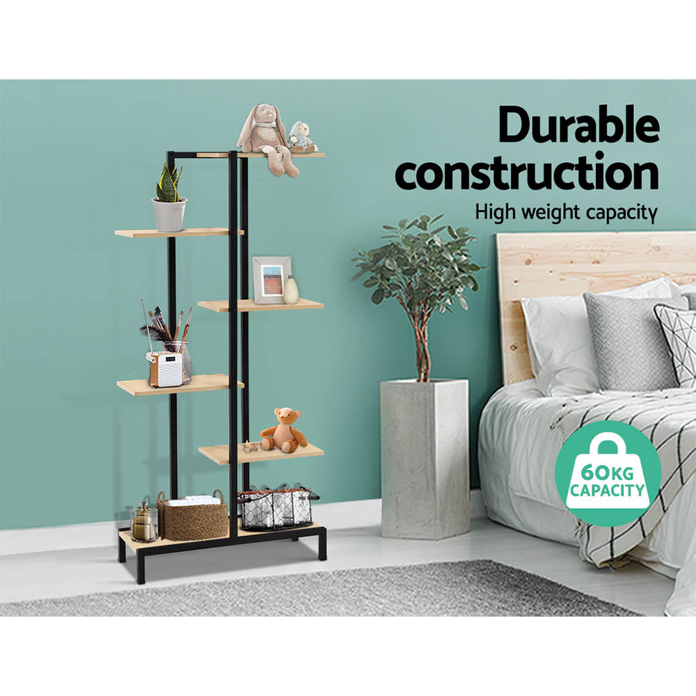 Artiss Plant Stand 6 Tier Metal Zigzag Flower Pot Shelf FUNKI-K-6T-PS-NT