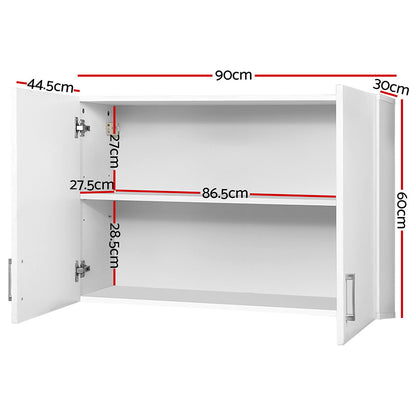 Cefito Bathroom Storage Cabinets 900mm Wall Mounted Medicine Cabinet Cupboard FUNKI-K-BATH-9060-WH