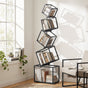 Artiss 5-Tier Bookshelf Metal Geometric Display Shelf Storage Organizer Black FUR-AA-DSHELF-5T-BK