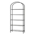 Artiss 5 Tiers Bookshelf Industrial Etagere Bookcase Display Shelf Black FUR-AB-DS-5T-BK