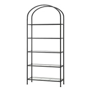 Artiss 5 Tiers Bookshelf Industrial Etagere Bookcase Display Shelf Black FUR-AB-DS-5T-BK