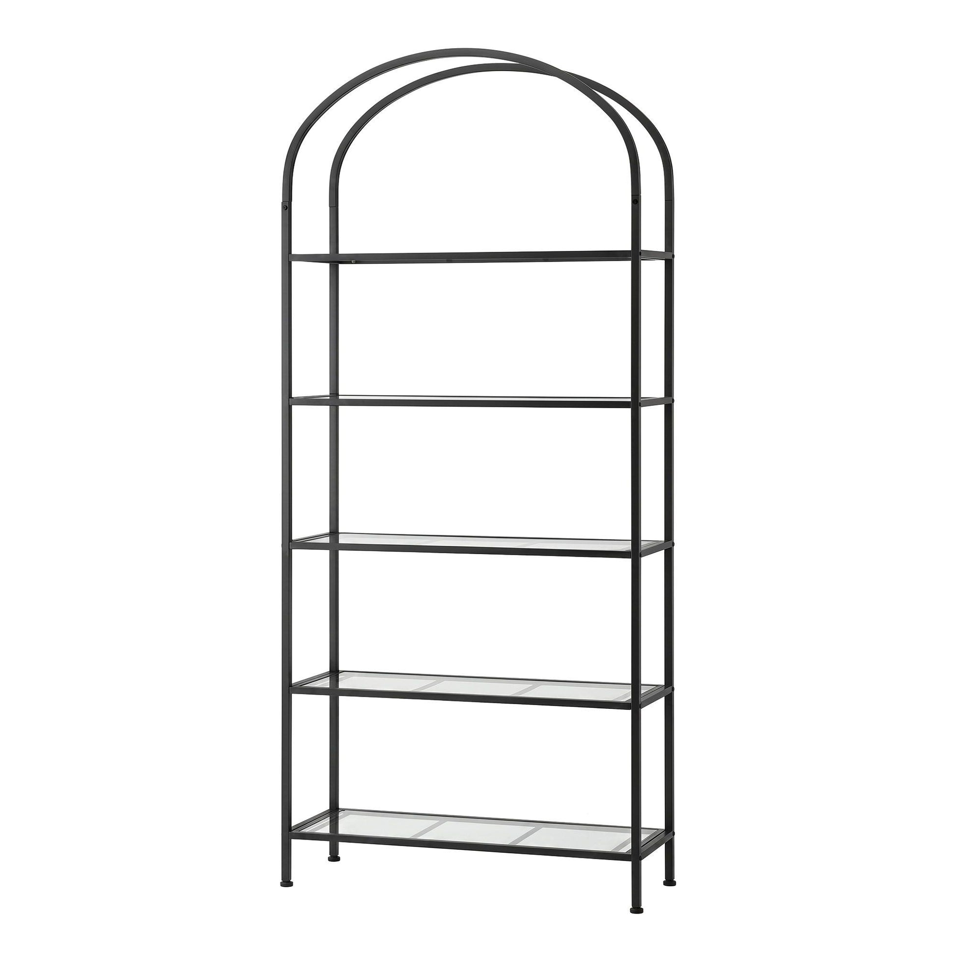 Artiss 5 Tiers Bookshelf Industrial Etagere Bookcase Display Shelf Black FUR-AB-DS-5T-BK