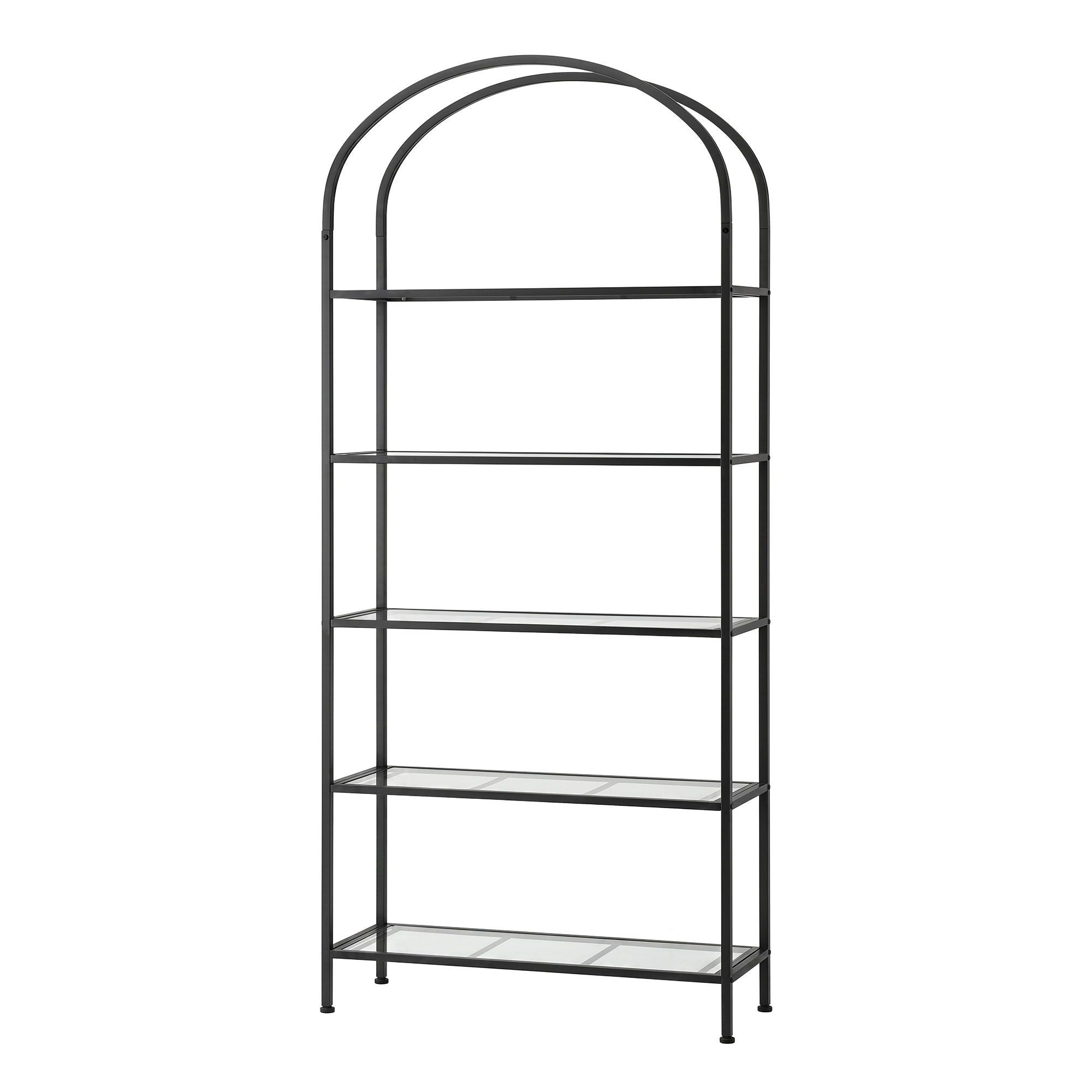Artiss 5 Tiers Bookshelf Industrial Etagere Bookcase Display Shelf Black FUR-AB-DS-5T-BK