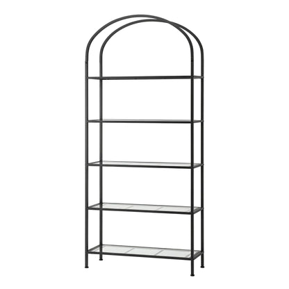 Artiss 5 Tiers Bookshelf Industrial Etagere Bookcase Display Shelf Black FUR-AB-DS-5T-BK