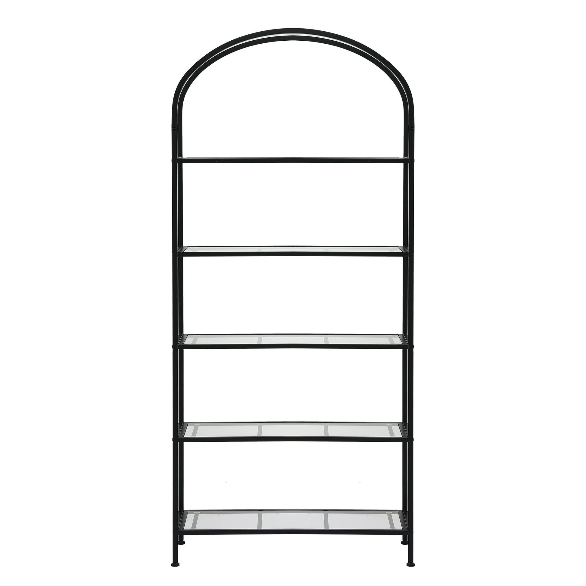 Artiss 5 Tiers Bookshelf Industrial Etagere Bookcase Display Shelf Black FUR-AB-DS-5T-BK