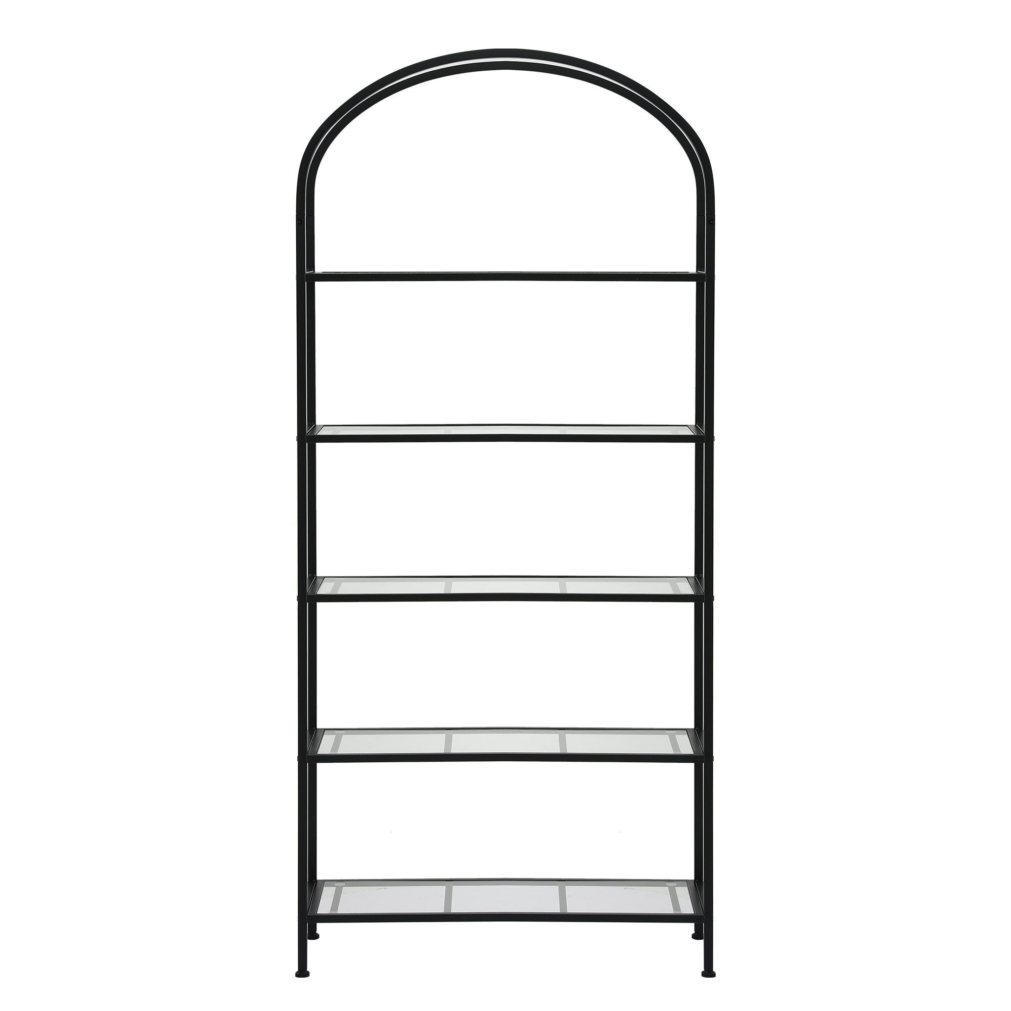 Artiss 5 Tiers Bookshelf Industrial Etagere Bookcase Display Shelf Black FUR-AB-DS-5T-BK