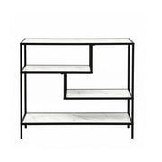 Artiss Console Table Entryway Hallway Marble Effect 4-Tier Storage Shelves White FUR-AC-CST-01-MBWH