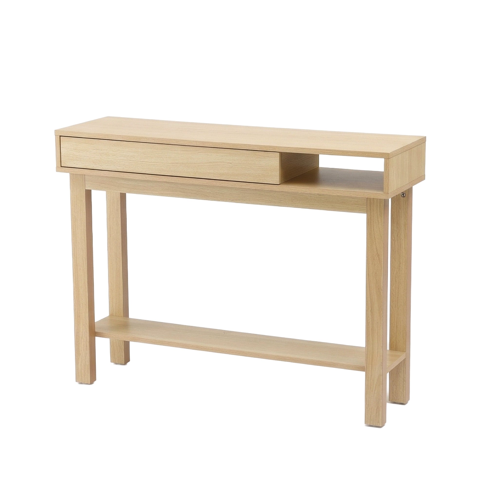 Artiss Console Table Entryway Hallway Sofa Side Table Drawer Shelf 100CM Wood FUR-AC-CST-02-WD