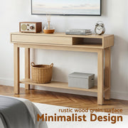 Artiss Console Table Entryway Hallway Sofa Side Table Drawer Shelf 100CM Wood FUR-AC-CST-02-WD