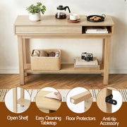 Artiss Console Table Entryway Hallway Sofa Side Table Drawer Shelf 100CM Wood FUR-AC-CST-02-WD