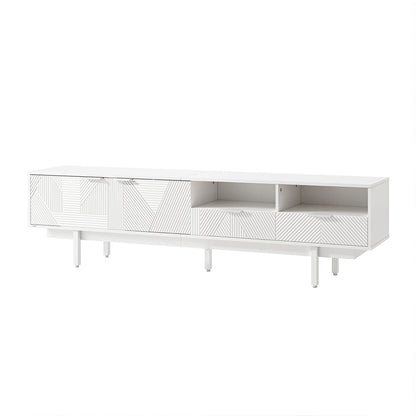 Artiss TV Unit Entertainment Unit Storage Cabinet Drawer 200cm White FUR-AG-TV01-WH-AB