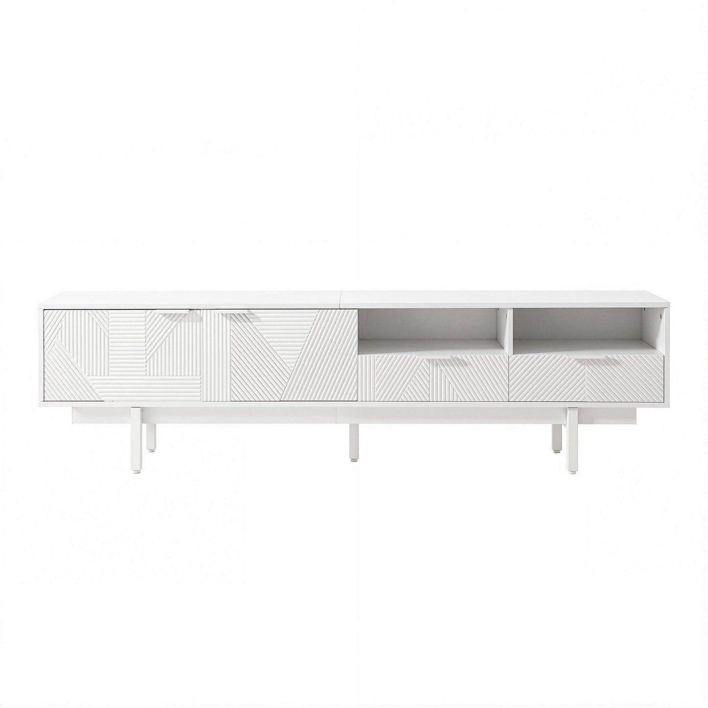 Artiss TV Unit Entertainment Unit Storage Cabinet Drawer 200cm White FUR-AG-TV01-WH-AB